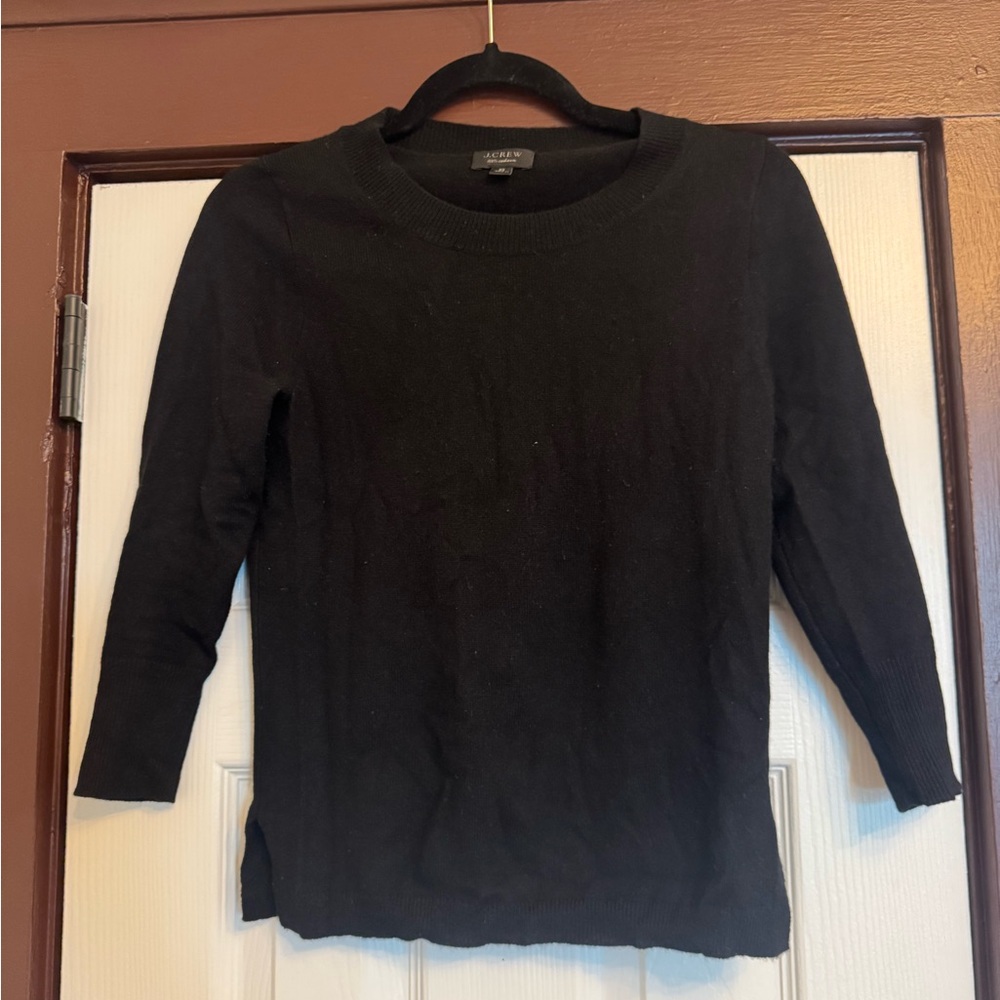 J. Crew 100% Cashmere Three Quarter Sleeve Sweater